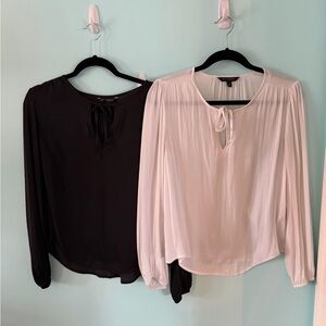 Banana Republic Black and White Blouses (SET OF 2)